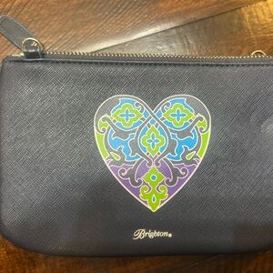 Brighton Black Wallet with Vibrant Pattern